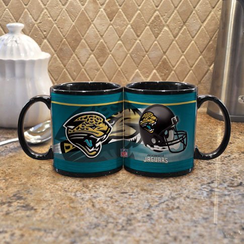 NFL Jacksonville Jaguars 11-Ounce Black Helmet Mug (2 Pack)