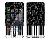 I Love Piano Decorative Skin Decal Sticker for Apple iPod Touch 4G (4th Gen) MP3 Player