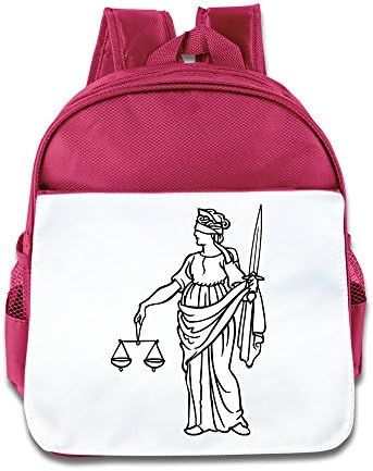 Kid's Lady Justice Funny School Backpack Bag For Both Boys And Girls Pink
