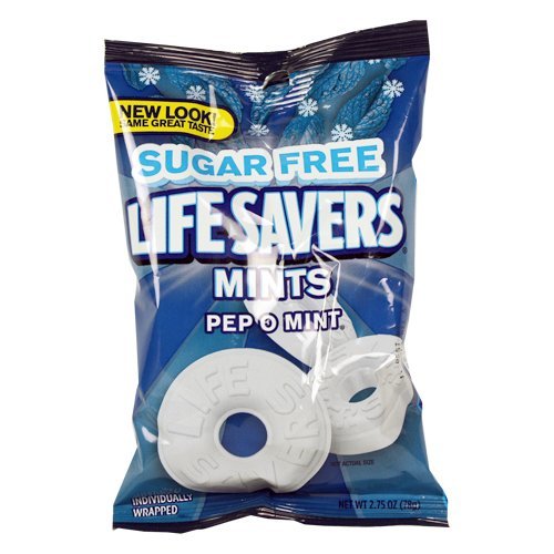 LifeSavers Sugar Free PepOmint Hard Candy, 2.75 oz bag (3 Pack)