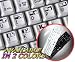 COMMODORE 64 NON-TRANSPARENT KEYBOARD STICKERS WITH WHITE BACKGROUND