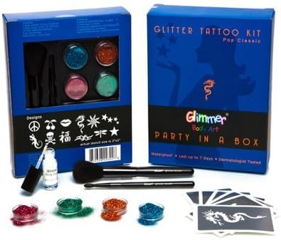 Glimmerart Pop Classic Boy and Girl Professional Glitter Tattoo