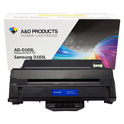 A&D Products Compatible Replacement for Samsung MLT-D103L Black Toner Cartridge High Yield (1,500 Page Yield) for use with SCX-4701ND, SCX-4705ND, SCX-4726FD, SCX-4727FD, SCX-4728FD, SCX-4729FD, SCX-4729FW, ML-2950ND, ML-2950NDR, ML-2951D, ML-2955DW, ML-2955ND