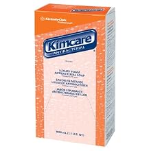 Kimberly-Clark Kimcare 91177 Fragrance Free Luxury Refill Foam Antibacterial Soap, Light Green (Case of 6)