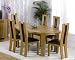 Kitchen & Housewares : Oval Solid Oak Dining Table with 6 Solid Oak Chairs