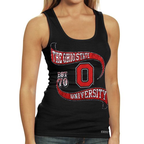 Ohio State Buckeyes Ladies Black Boy Beater Tank Top (Medium)