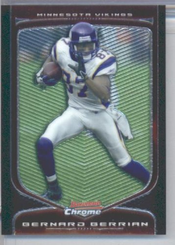 2009 Bowman Chrome Football Card #97 Bernard Berrian Minnesota Vikings Mint Condition - Shipped In Protective Screwdown Display Case!