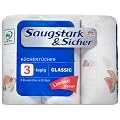 Saugstark & Sicher K�chent�cher 3-lagig Jumbo, 2er Pack (2 x 3 Rollen � 80 Blatt)
