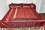 Fantastic Brocade & Embroidery Work King Size bed sheet Bedspread with Pill ....
