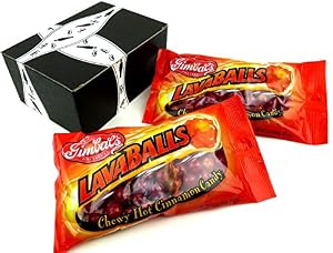 Gimbal's LavaBalls Chewy Hot Cinnamon Candy, 14 oz Bags in a BlackTie Box (Pack of 2)