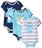 Disney Baby Boys' Monsters Inc. Sully Bodysuit (Pack of 3)