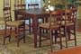 7pc Dark Maple Finish Counter Height Dining Table & 6 High Chairs Set
