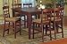 Kitchen & Housewares : 7pc Dark Maple Finish Counter Height Dining Table & 6 High Chairs Set