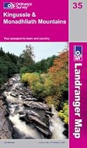 Kingussie and Monadhliath Mountains (OS Landranger Map)