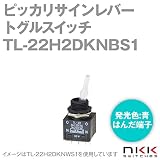 NKKスイッチズ TL-22H2DKNBS1 ピッカリサインレバー トグルスイッチ TLシリーズ (2極) (ON-ON) (レバーの色: 乳白) (LEDの色: 青) (はんだ端子) NN
