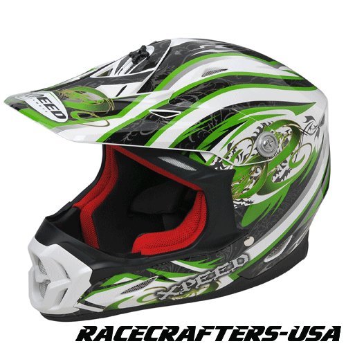 XPEED XP910 OFFROAD HELMET ADVENTURE GREEN SIZE XXL