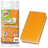 3M キッチンカラースポンジたわし オレンジ SS74KORE