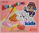 Meiji - Yan Yan Kids - Abracadabra Biscuit Stick (Strawberry) - 4 Packets (4.23 Oz)