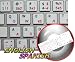MAC ENGLISH-SPANISH (TRADITIONAL) KEYBOARD STICKERS ON WHITE BACKGROUND
