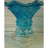 ELECTRIC, GLASS, CANDLE, TART, OIL, 4, WARMER, BLUE, FRAGRANCE, LAMP, CANDLE WARMER, Adjust, dimmer switch, on the cord to the, HEAT, or, LIGHT, level wanted, Halogen bulb, warms the ,tart, fragrance oil, WAX MELTS, GREAT, NIGHT LIGHT, NO FLAMES, SAFER, REMOVABLE TOP, for, EASY CLEANING, GREAT LOOK, ABOUT, 4-1/2"ACROSTx5"TALL, SHADE, SHADES, UPC 609722846943