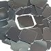Sequin Square Diamond 1.5 inch Hematite Shiny Gray Metallic Couture Loose Paillettes. Made in USA.