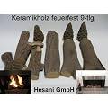 Keramikholz 9-tlg. Kaminholz feuerfest f�r Biokamin Gelkamin Bioethanol Kamin