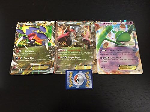 Pokemon - 3x JUMBO OVERSIZED EX CARDS Gallade EX, Tyrantrum EX, Garchomp EX
