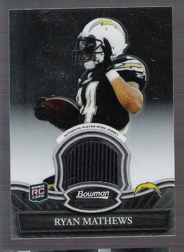 RYAN MATHEWS 2010 Bowman Sterling Relics JERSEY RC ROOKIE CARD San Diego Chargers Football