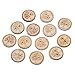 Souarts Natural Color Round Shape 2 Holes Wood Wooden Buttons Life Tree Printed 25mm Pack of 50pcs