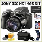 Sony Cybershot DSC-HX1 DSCHX1 PANORAMIC 9MP Digital Camera + 4GB Memory Sti ....
