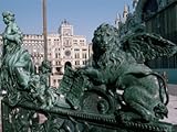IMAGE OF Winged Lion and Clock Tower, St. Mark's Square, Venice, Unesco World Heritage Site, Veneto, Italy Photographic Poster Print by Bruno Barbier, 18x24