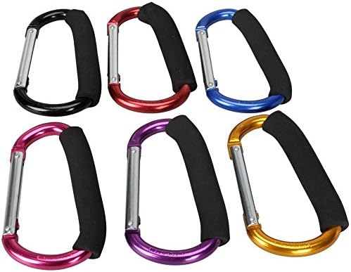 1 X Large D-shape Durable Aluminium Alloy Outdoor Carabiner Key Chain with Sponge