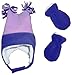 N'Ice Caps Girls 4 Corner Sherpa Lined Fleece Hat and Mitten Set