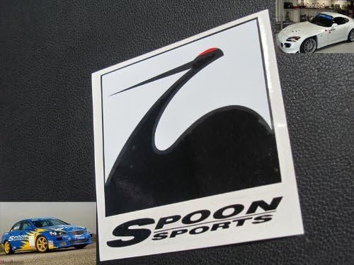 2pcs Spoon Sports Crane Decal Sticker Civic CRX Prelude Cd58