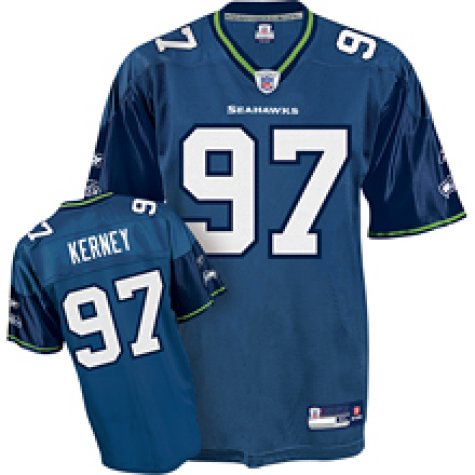 Men`s Seattle Seahawks #97 Patrick Kerney Team Replica Jersey - 2XL