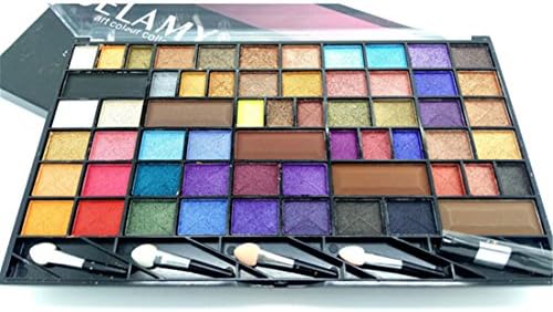 60 Colos Pigment Glitter Eye Shadow Eyebrow Powder Palette Makeup Collection,Edition 2