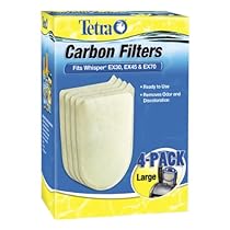Tetra 26332 Whisper EX Carbon Filter Cartridges, Large, 4-Pack
