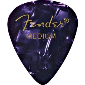 Fender 351 Premium Celluloid Guitar Picks, 12 Pack, Purple Moto, Medium