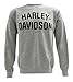 Harley-Davidson Men's Sweatshirt, Heritage H-D, Gray Crew Neck 30296642 (L)