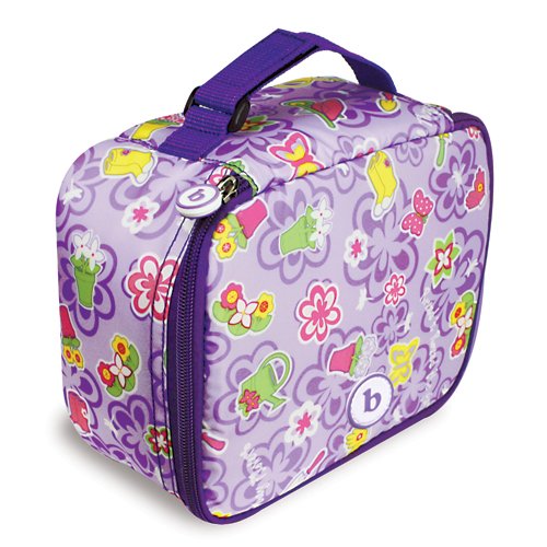Bumkins Waterproof BPA Free Lunch Box - Purple Flower Garden