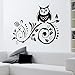 Vakind Black Owl Removable Art Vinyl Wall Sticker Decal Room Home Decor DIY