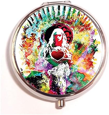 Daenerys On The Iron Throne design custom Unique Tone Round Pill Box Medicine Tablet Organizer or Coin Purse