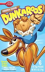 Dunkaroos Cinnamon Graham with Vanilla Frosting and Sprinkles, 6-Count Boxes (Pack of 14)