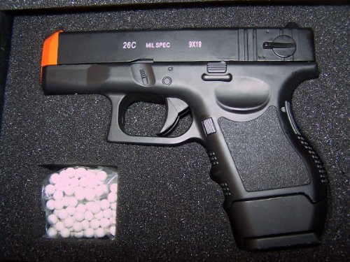 New Airsoft Full Metal Spring Pistol with Metal Clip Full Scale 1/1