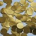 Round Flat Sequin 15mm Top Hole Very Deep Gold Metallic. Couture Paillettes. Made in USA