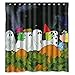 Custom Halloween Dark Night Scary Ghost Waterproof Polyester Shower Curtain 66x72