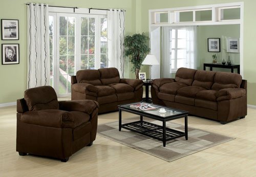 ACME Furniture 15145 Plush Microfiber Sofa - Chocolate