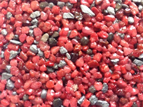 Colored Quartz Pebbles Gravel Red,grey mix 3 lbs