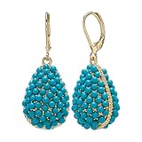 Sheila's Beaded Turquoise Earrings