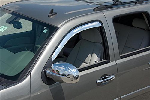 Stampede TapeOn Rainguard Chrome Visor For 2007-2013 GMC Yukon XL 1500 /& 2500